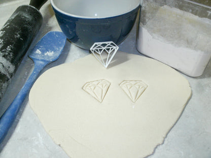 Diamond Rock Stone Engagement Wedding Bridal Shower Cookie Cutter USA PR406