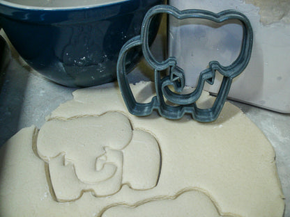 Elephant With Trunk Tusk Safari Animal Cookie Cutter Made in USA PR879