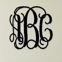 Initial Monogram and Name Signs Personalized Wood Wall Sign Hangings Made in USA