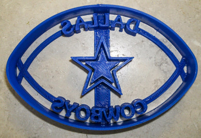 6x Dallas Cowboys Football Fondant Cutter Cupcake Topper Size 1.75" USA FD934