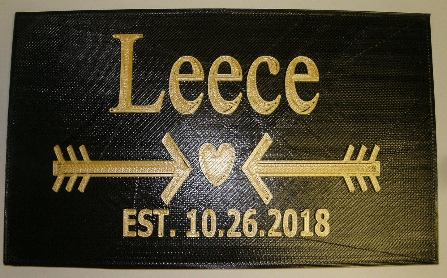 Wedding Anniversary Arrow Design Personalized Name Year Wall Plaque USA PR960
