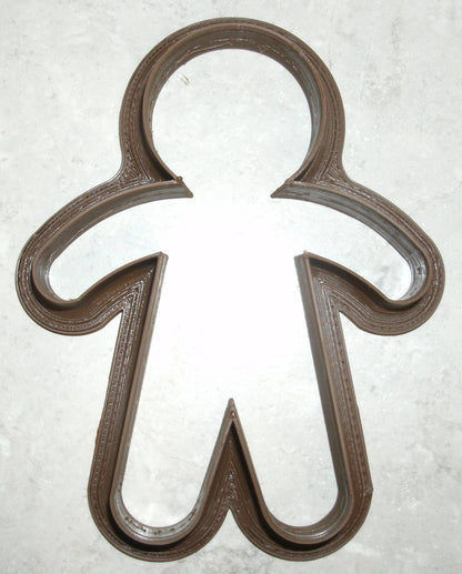 6x Gingerbread Man Boy Fondant Cutter Cupcake Topper 1.75" USA FD652