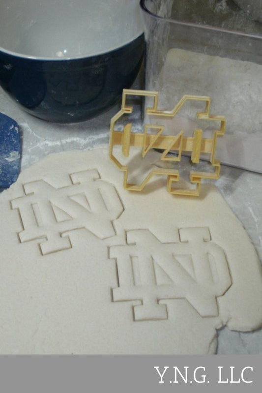 Notre Dame ND Letters Sports Football Cookie Cutter Made in USA PR499