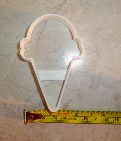 Ice Cream One Scoop Waffle Cone Outline Cookie Cutter Made In USA PR922