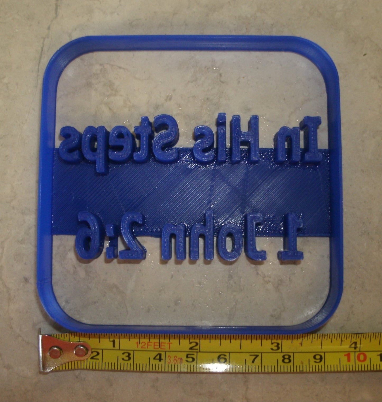 In His Steps 1 John New Testament Bible Verse Cookie Cutter Made in USA PR683