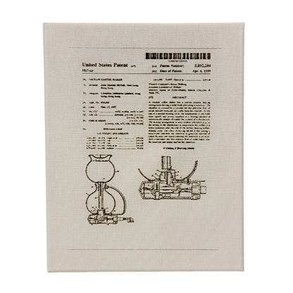 Coffee Maker Patent Sketch 8x10 Canvas Wall Art Hanging LA1033