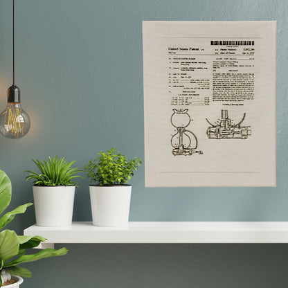 Coffee Maker Patent Sketch 8x10 Canvas Wall Art Hanging LA1033