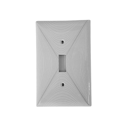 Geometric Design Single Toggle Light Switch Cover Wall Plate White LA143-PWP10