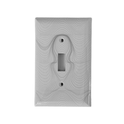 Geometric Design Single Toggle Light Switch Cover Wall Plate White LA143-PWP16