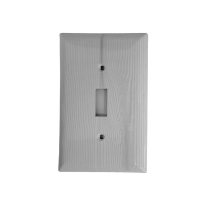 Geometric Design Single Toggle Light Switch Cover Wall Plate White LA143-PWP5