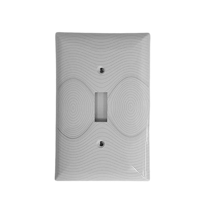 Geometric Design Single Toggle Light Switch Cover Wall Plate White LA143-PWP8