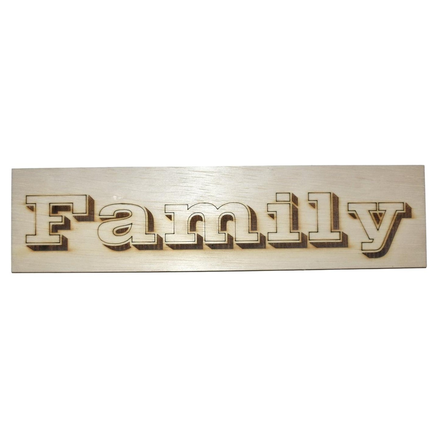 Family Word Outlined Letters Wood Sign Wooden Hanging Decor USA LA148-WL