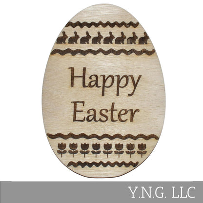 Happy Easter Egg Wood Sign Wooden Hanging Decor Made in USA LA151-WL