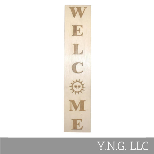 Welcome Sun With Sunglasses Wood Sign Wooden Hanging Decor USA LA157-WL