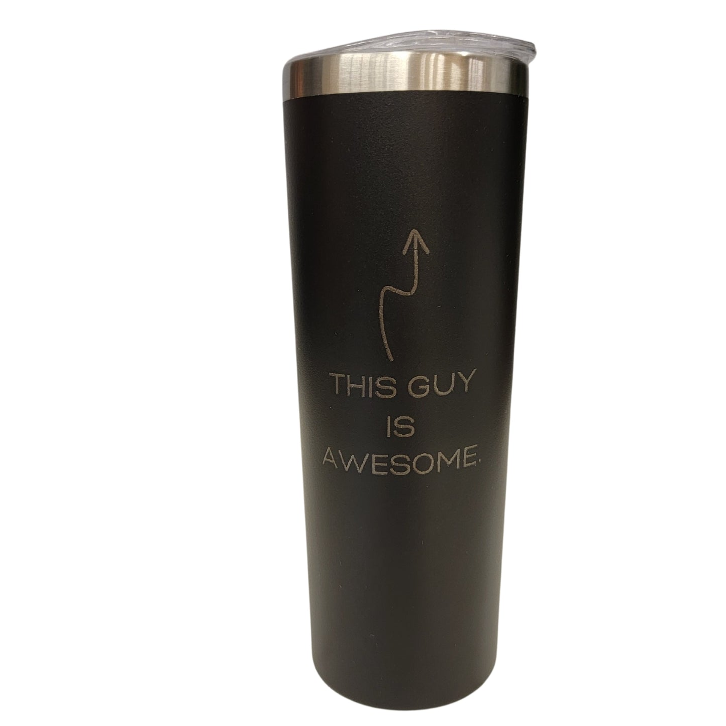 This Guy Is Awesome with Arrow Black 20oz Skinny Tumbler LA5006