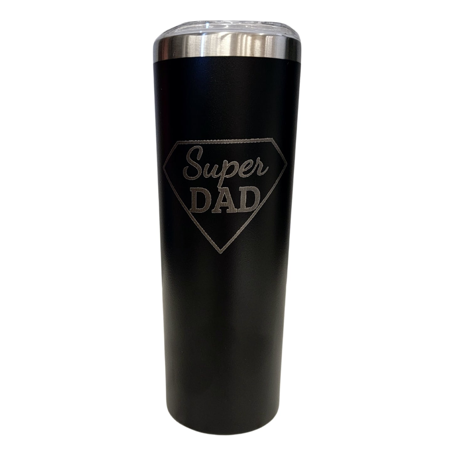 Super Dad Black 20oz Skinny Tumbler LA5026