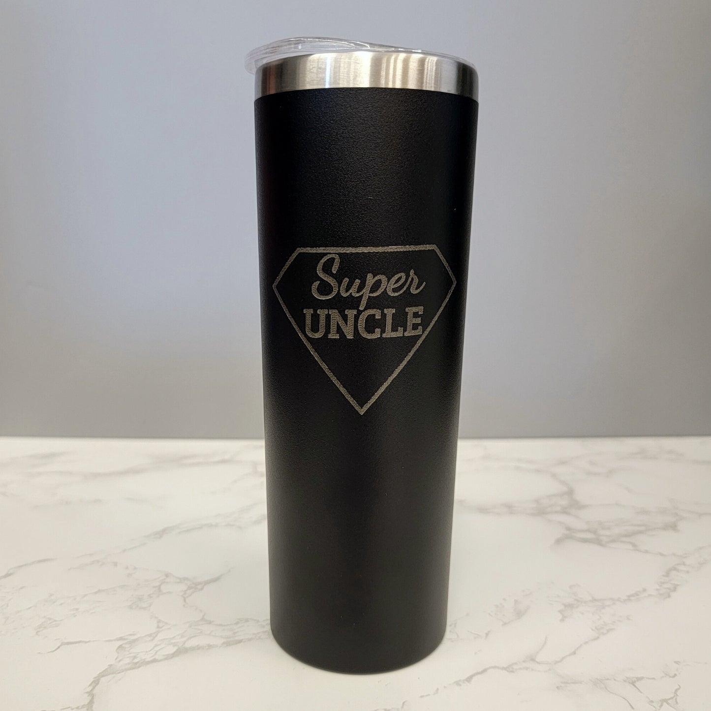 Super Uncle Black 20oz Skinny Tumbler LA5029