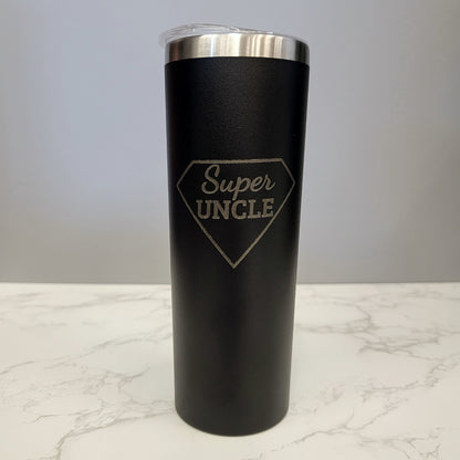 Super Uncle Black 20oz Skinny Tumbler LA5029
