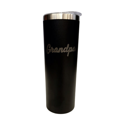 Grandpa Black 20oz Skinny Tumbler LA5031