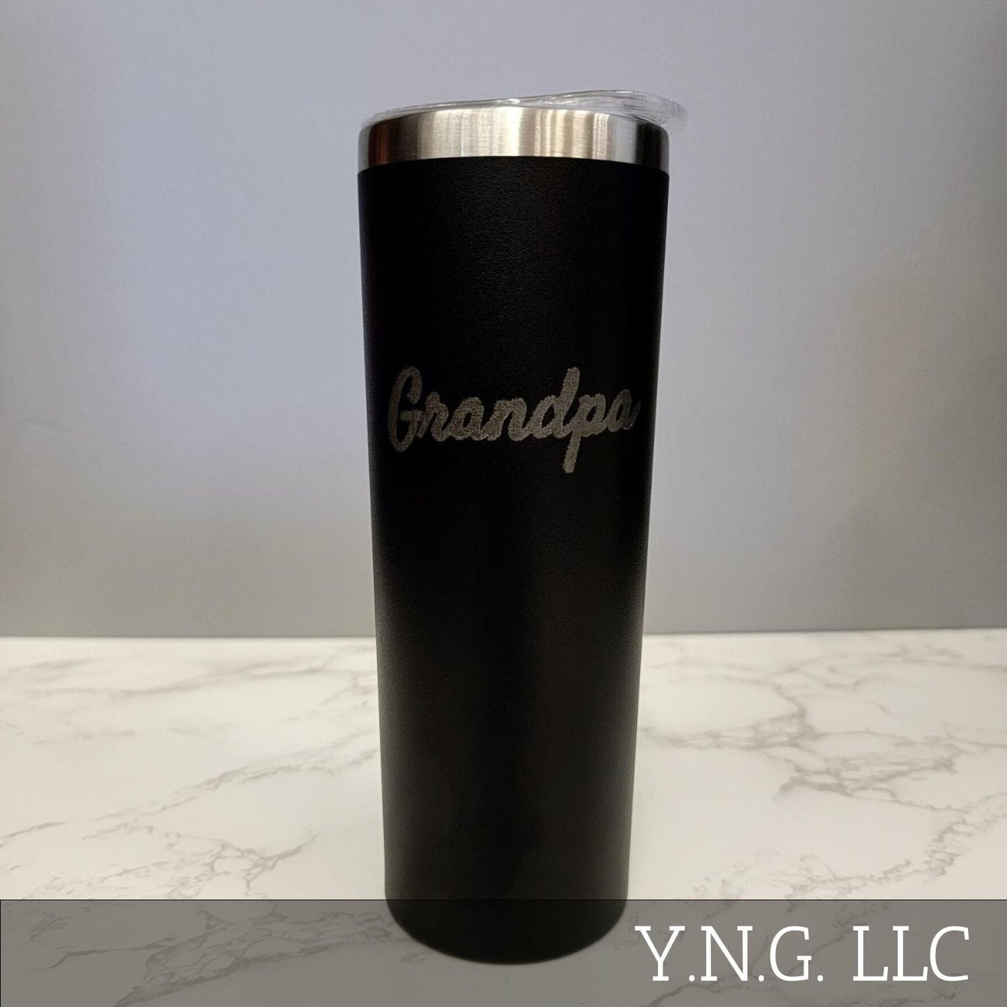 Grandpa Black 20oz Skinny Tumbler LA5031
