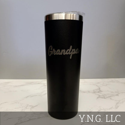 Grandpa Black 20oz Skinny Tumbler LA5031