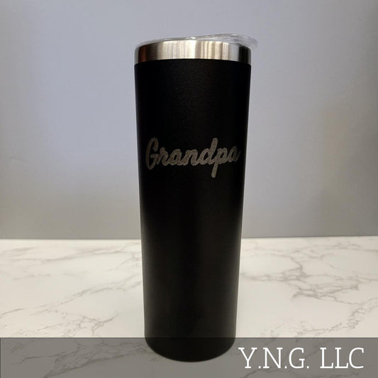 Grandpa Black 20oz Skinny Tumbler LA5031
