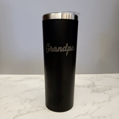 Grandpa Black 20oz Skinny Tumbler LA5031