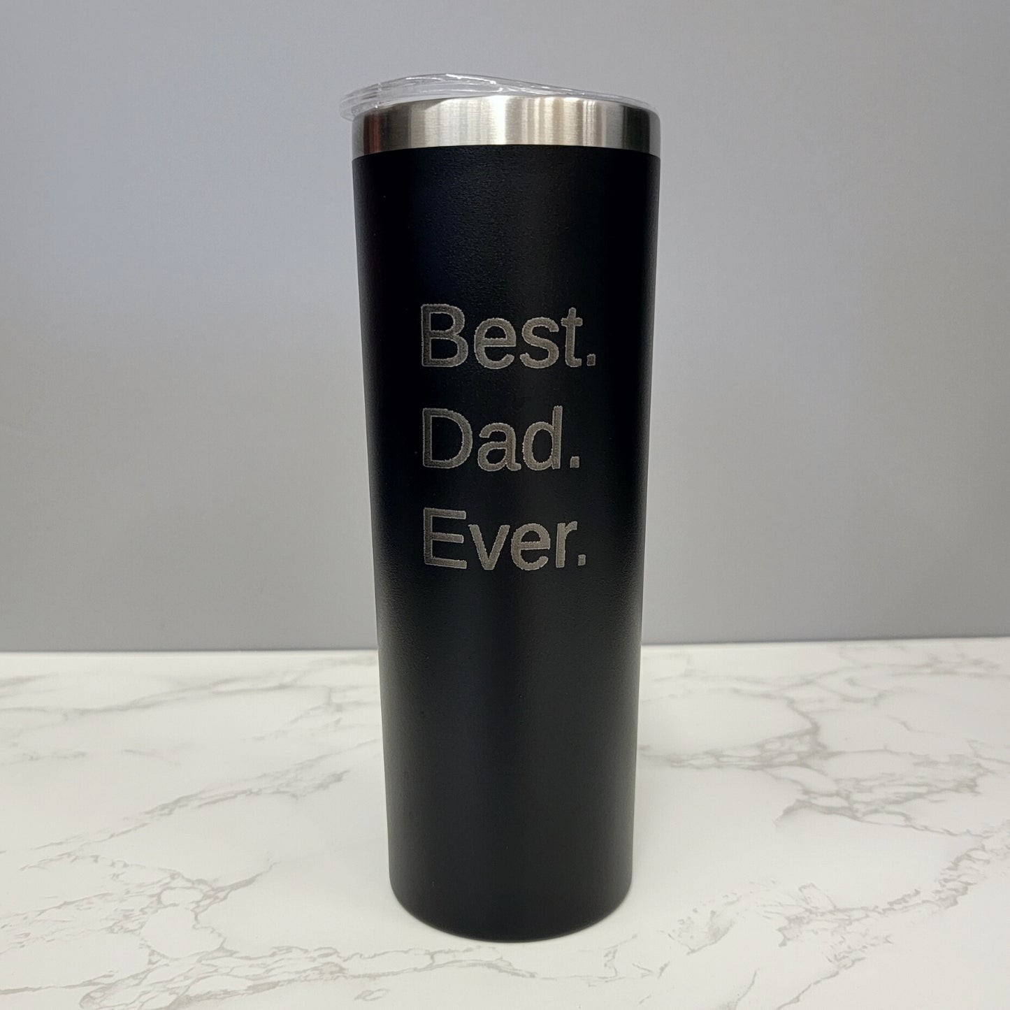 Best Dad Ever Black 20oz Skinny Tumbler LA5032