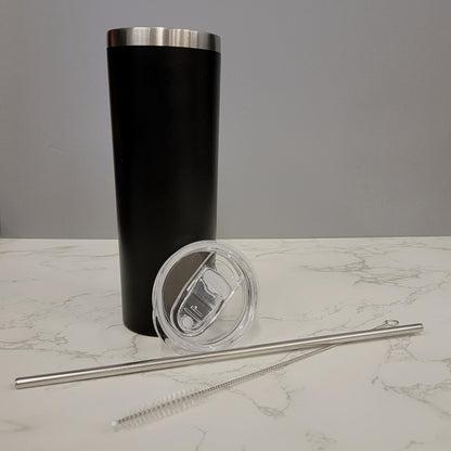 Hold On Let Me Overthink This Black 20oz Skinny Tumbler LA5047