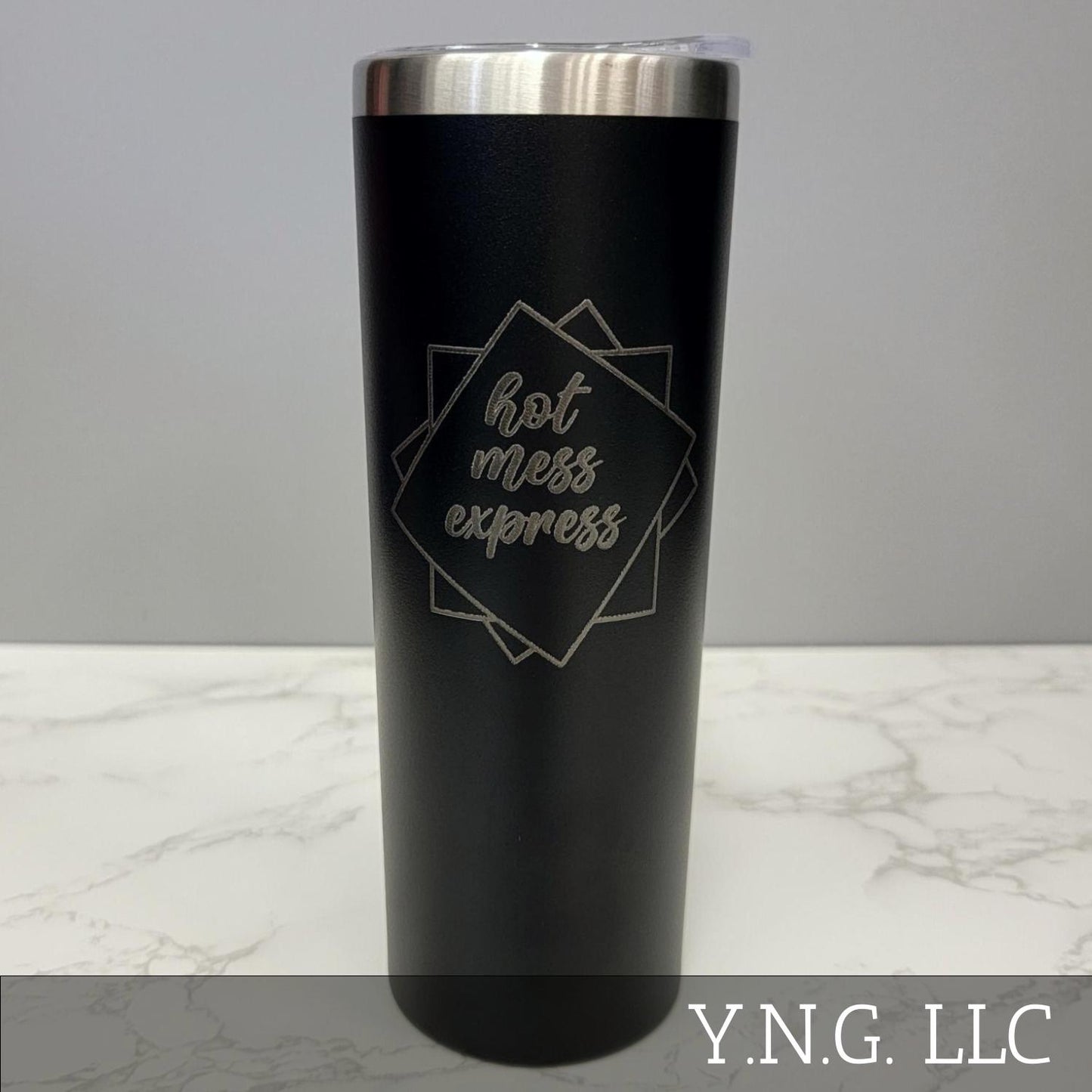 Hot Mess Express Black 20oz Skinny Tumbler LA5056