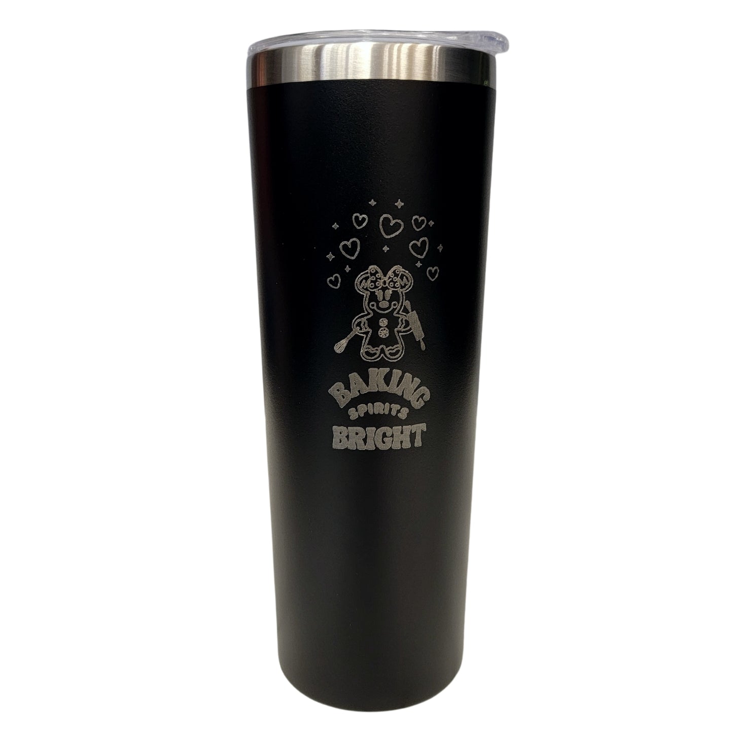 Baking Spirits Bright Minnie Theme Black 20oz Skinny Tumbler LA5061