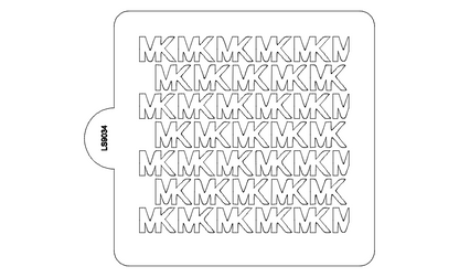 MK Design Pattern Stencil for Cookies or Cakes USA Made LS9034