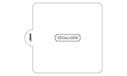 Coach Symbol Design Stencil for Cookies or Cakes USA Made LS9049
