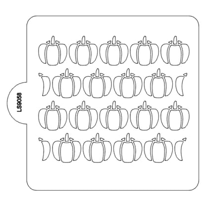 Pumpkin Pattern Stencil for Cookies or Cakes USA Made LS9058