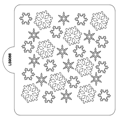 Snowflakes Winter Pattern Stencil for Cookies or Cakes USA Made LS9066