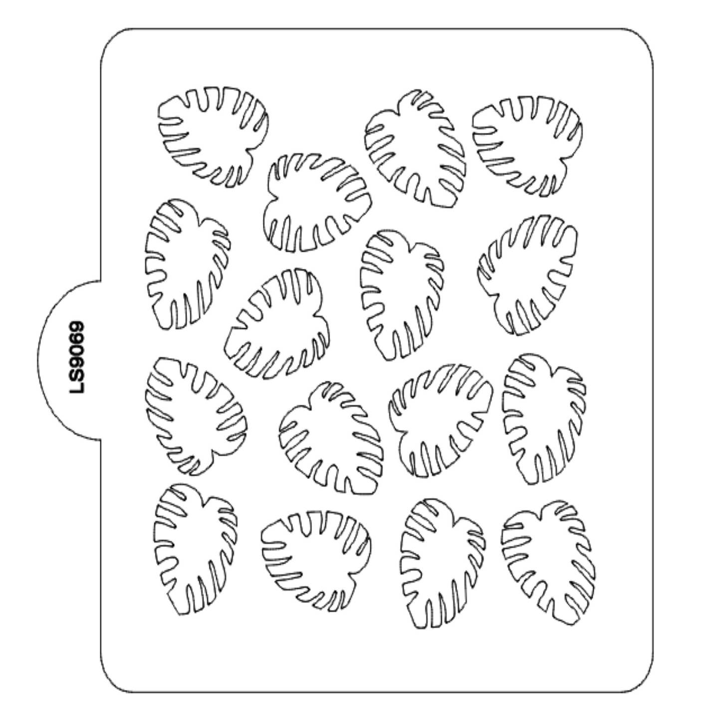 Monstera Leaf Pattern Stencil for Cookies or Cakes USA Made LS9069