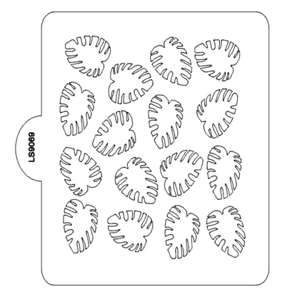 Monstera Leaf Pattern Stencil for Cookies or Cakes USA Made LS9069