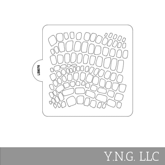 Reptile Skin Pattern Stencil for Cookies or Cakes USA Made LS9076