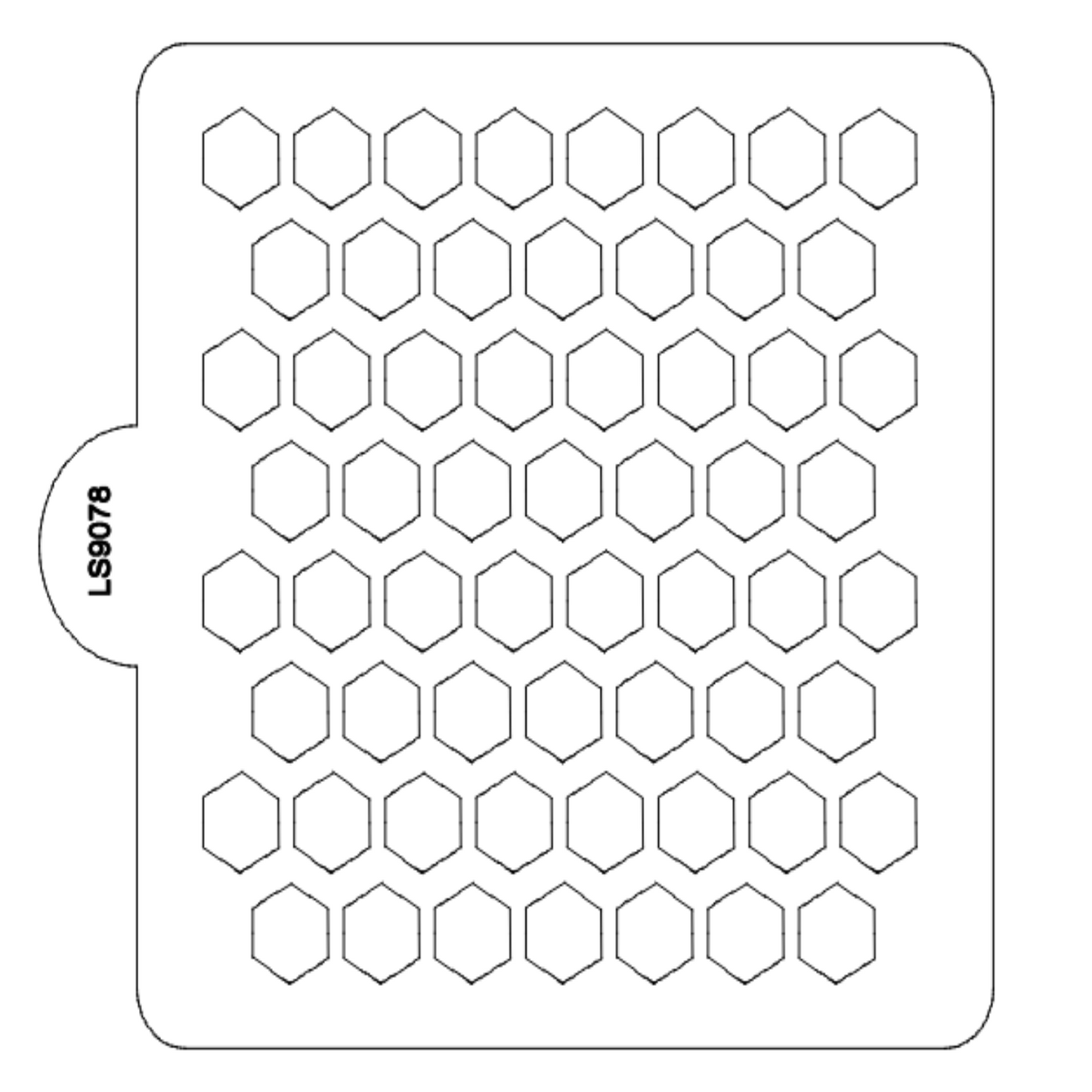 Honeycomb Pattern Stencil for Cookies or Cakes USA Made LS9078