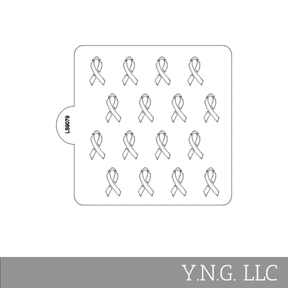 Awareness Ribbon Pattern Stencil for Cookies or Cakes USA Made LS9079