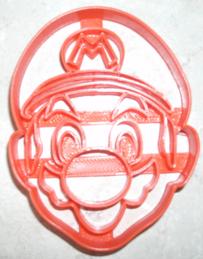 6x Mario Video Game Character Fondant Cutter Cupcake Topper Size 1.75" USA FD747