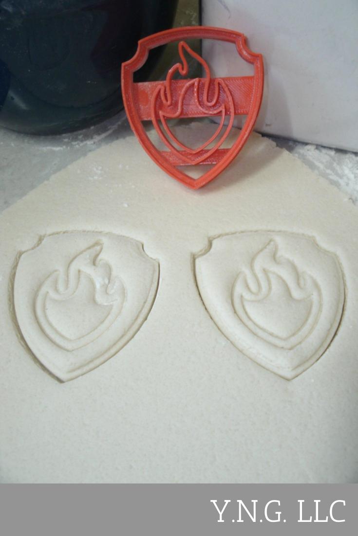 Marshall Shield Tag Logo Paw Patrol Kids TV Show Cookie Cutter USA PR658