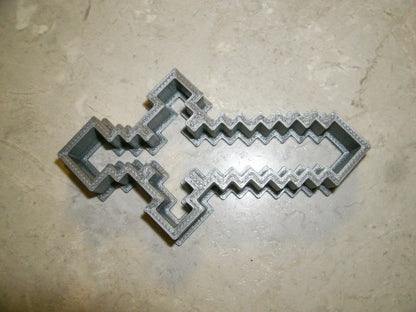 6x Minecraft Sword Fondant Cutter Cupcake Topper Size 1.75" USA FD426