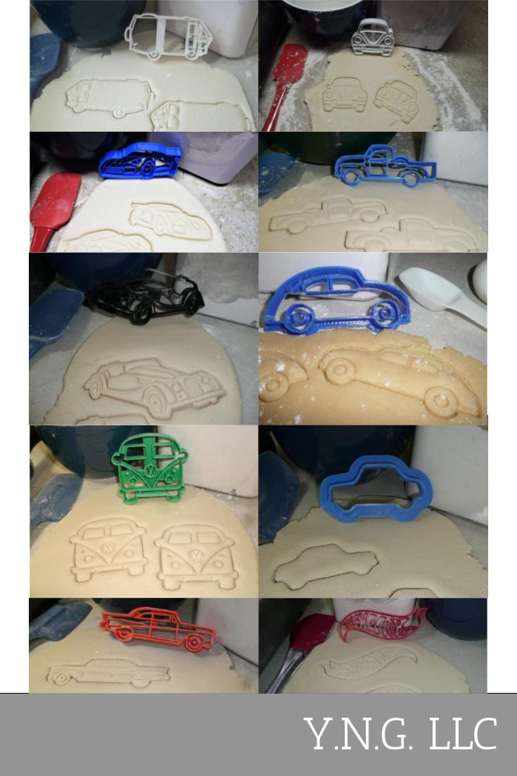 Hot Wheels Cars Truck Bus Racer Toy Vehicles Set Of 10 Cookie Cutters USA PR1312