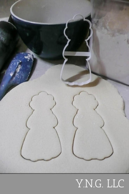 Lady In Winter Coat Outline Long Elegant Jacket Parka Cookie Cutter USA PR3085