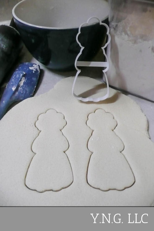 Lady In Winter Coat Outline Long Elegant Jacket Parka Cookie Cutter USA PR3085