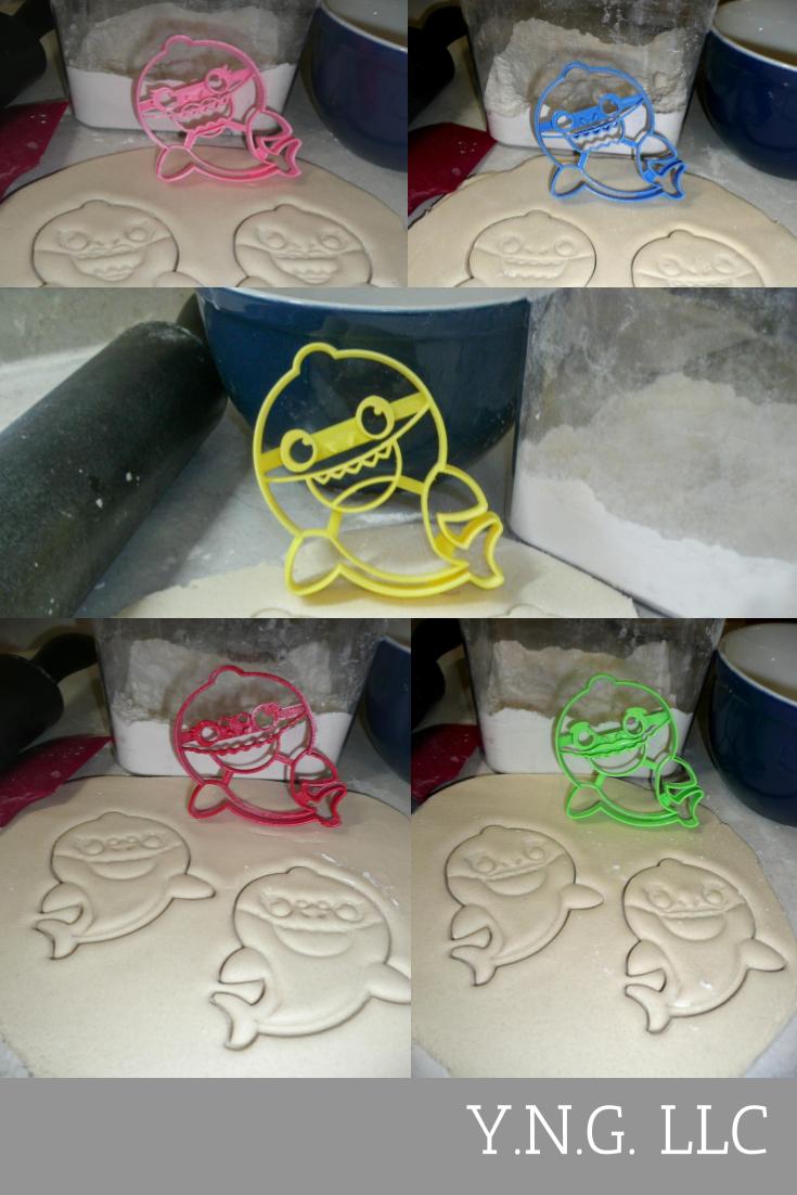 Baby Shark Family Song Viral Kids Dance Video Set Of 5 Cookie Cutters USA PR1158