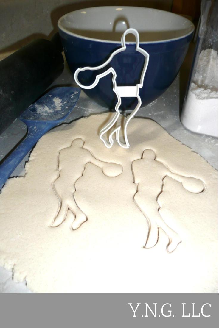 Basketball Player Ball Dribble Outline Athletics Cookie Cutter USA PR2414