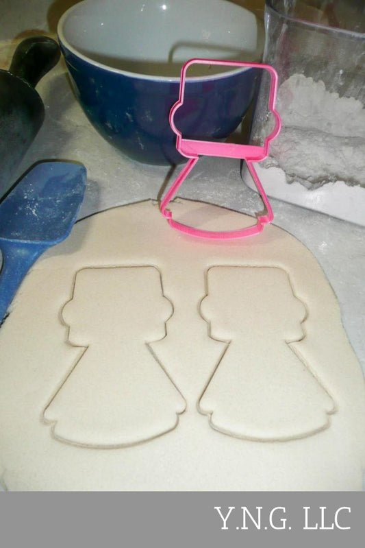 Girl Body With Square Head Hat Outline Vintage Kids Toy Cookie Cutter USA PR3186