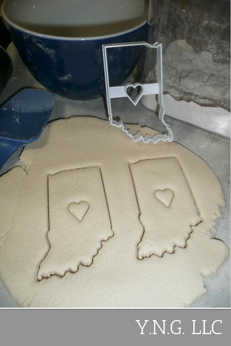 Indiana State With Indianapolis Heart Hoosiers Capitol Cookie Cutter USA PR3215